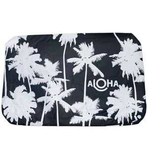 ALOHA Collection Black and White Palm Towel